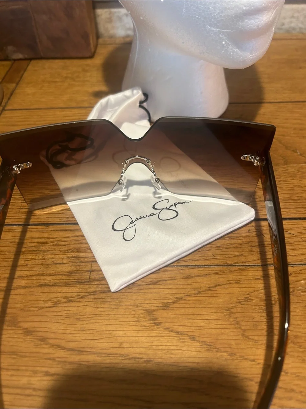 Jessica Simpson Frameless Shield Sunglasses